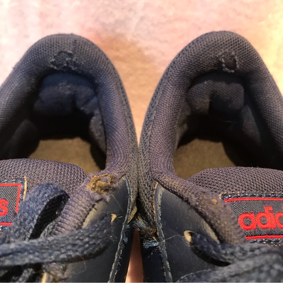 Boys Adidas Tensaur navy blue trainers sport casual sneakers - Picture 7 of 9